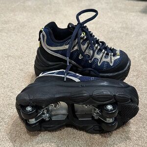 Kids' Navy and Black Roller Sneakers similar to Heely’s